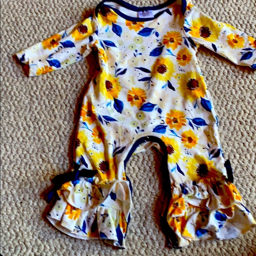 Yellow flowered one piece